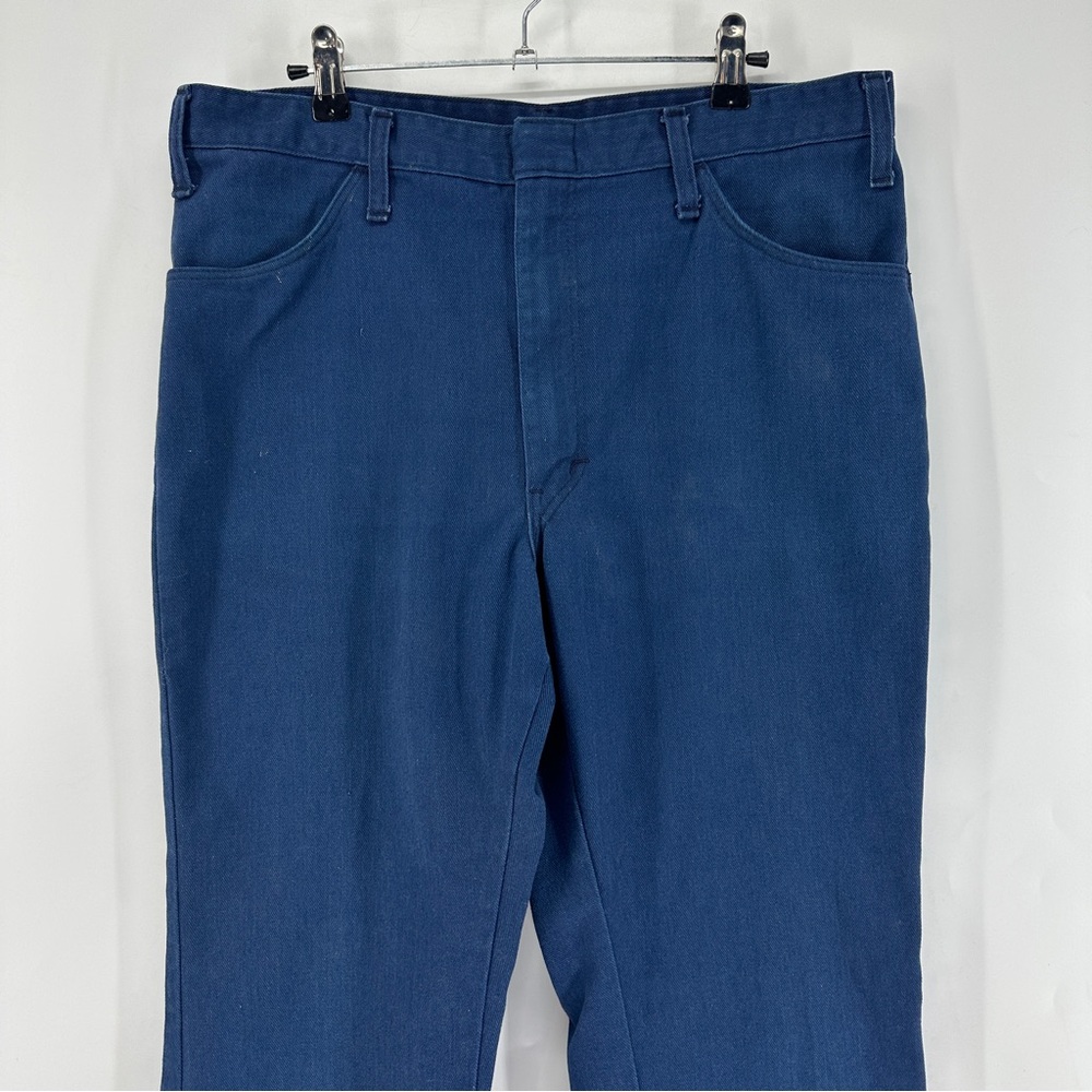 RARE VINTAGE 1970s DICKIES Carpenter Pant Dark Blue - Picture 2 of 13